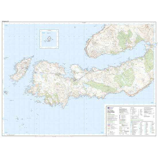 Explorer 373 Iona, Staffa & Ross of Mull Map With Digital Version