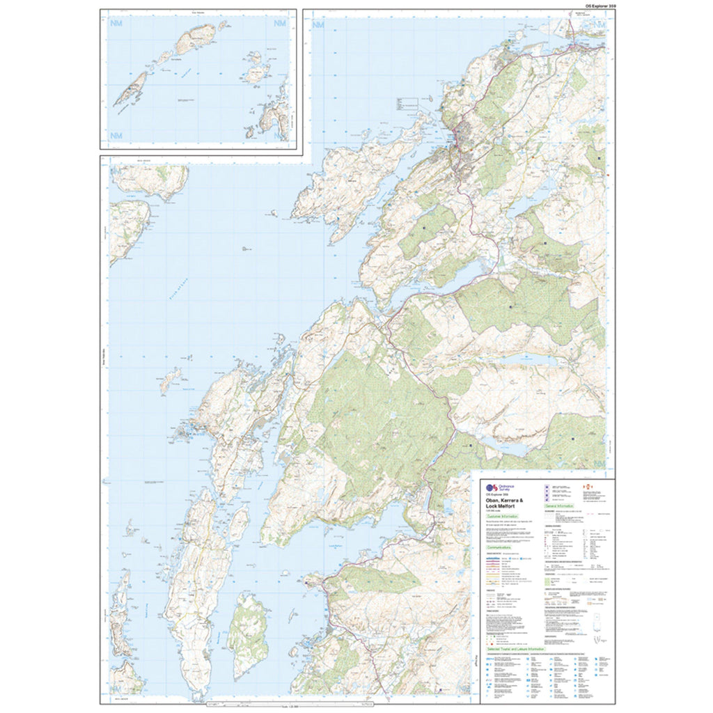 Explorer Active 359 Oban, Kerrera & Loch Melfort Map With Digital Version
