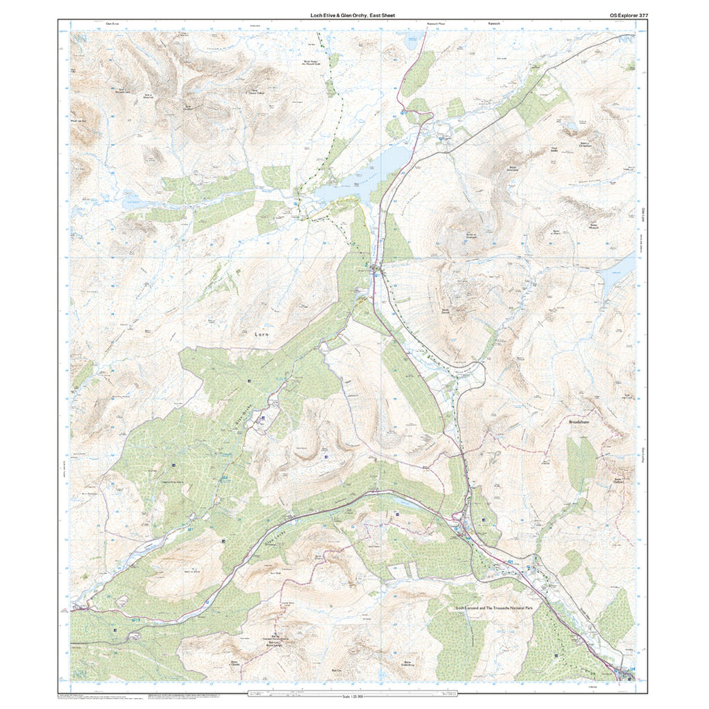 Explorer 377 Loch Etive & Glen Orchy Map With Digital Version