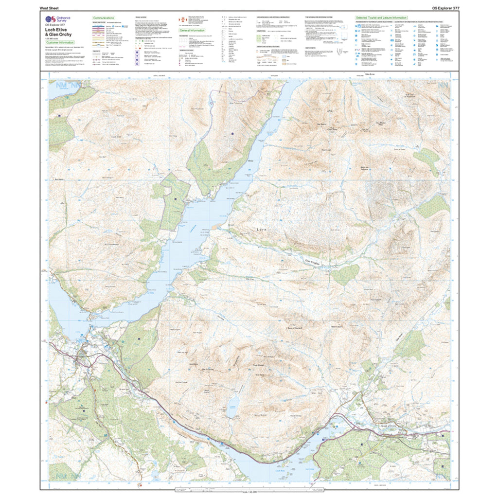 Explorer 377 Loch Etive & Glen Orchy Map With Digital Version