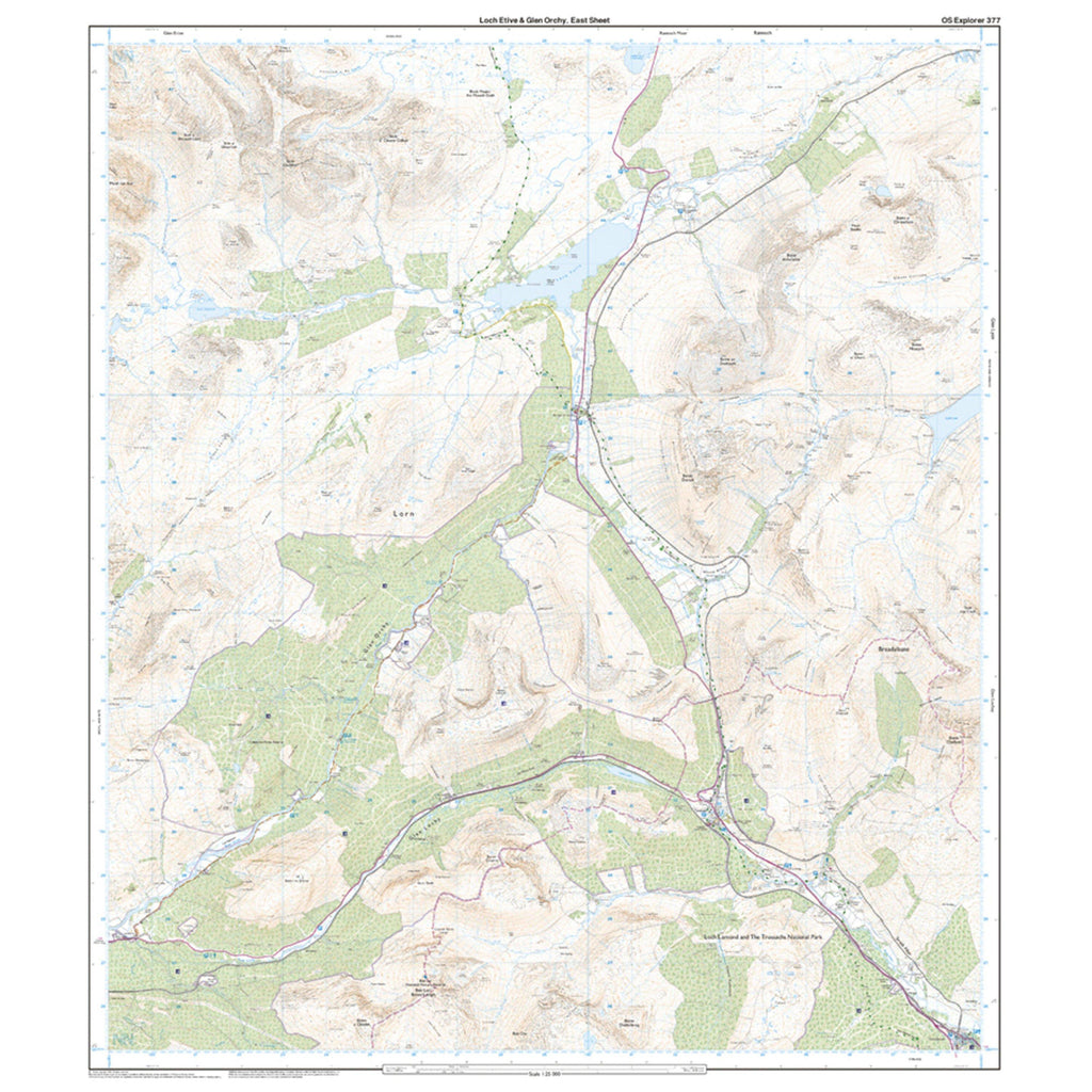 Explorer Active 377 Loch Etive & Glen Orchy Map With Digital Version