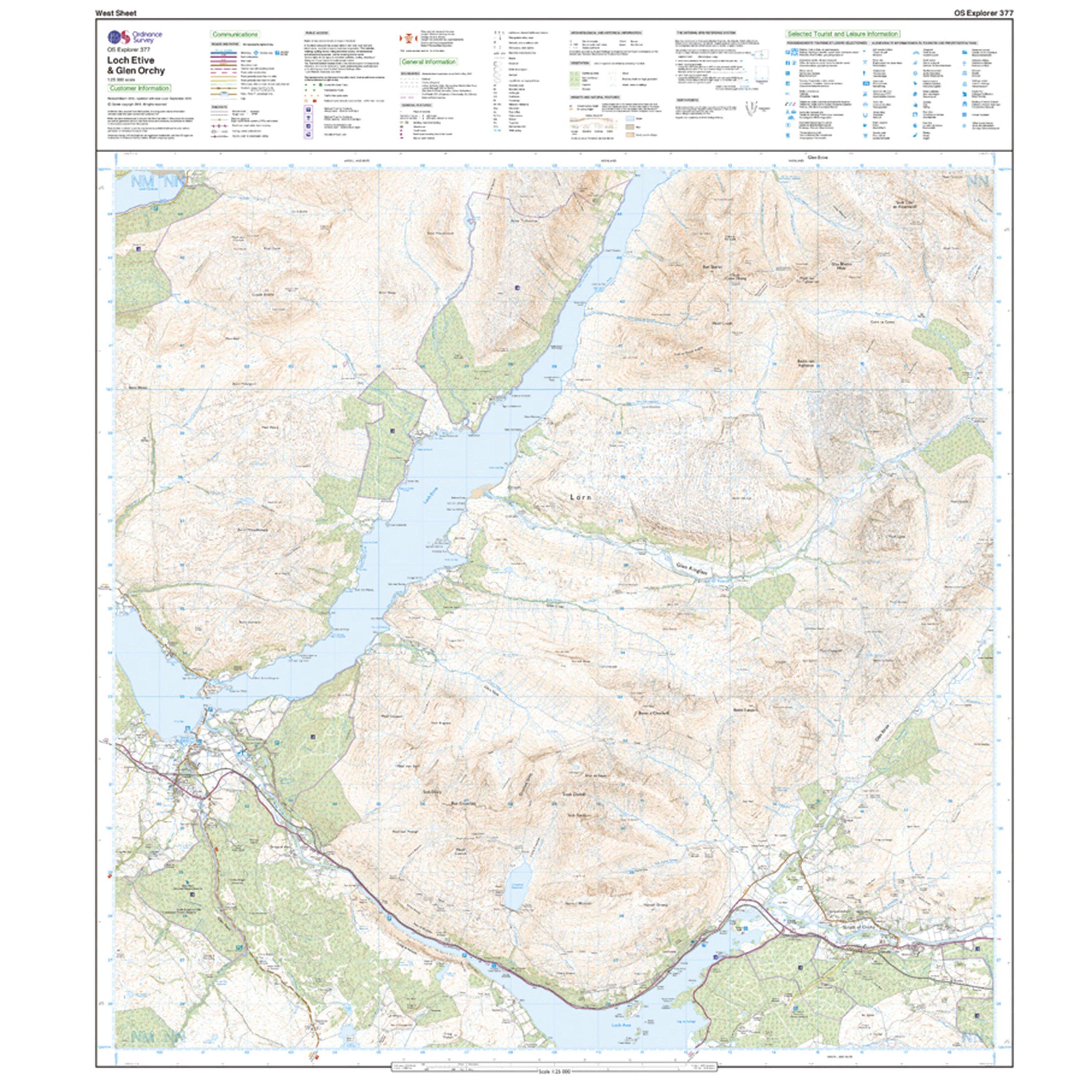 Explorer Active 377 Loch Etive & Glen Orchy Map With Digital Version