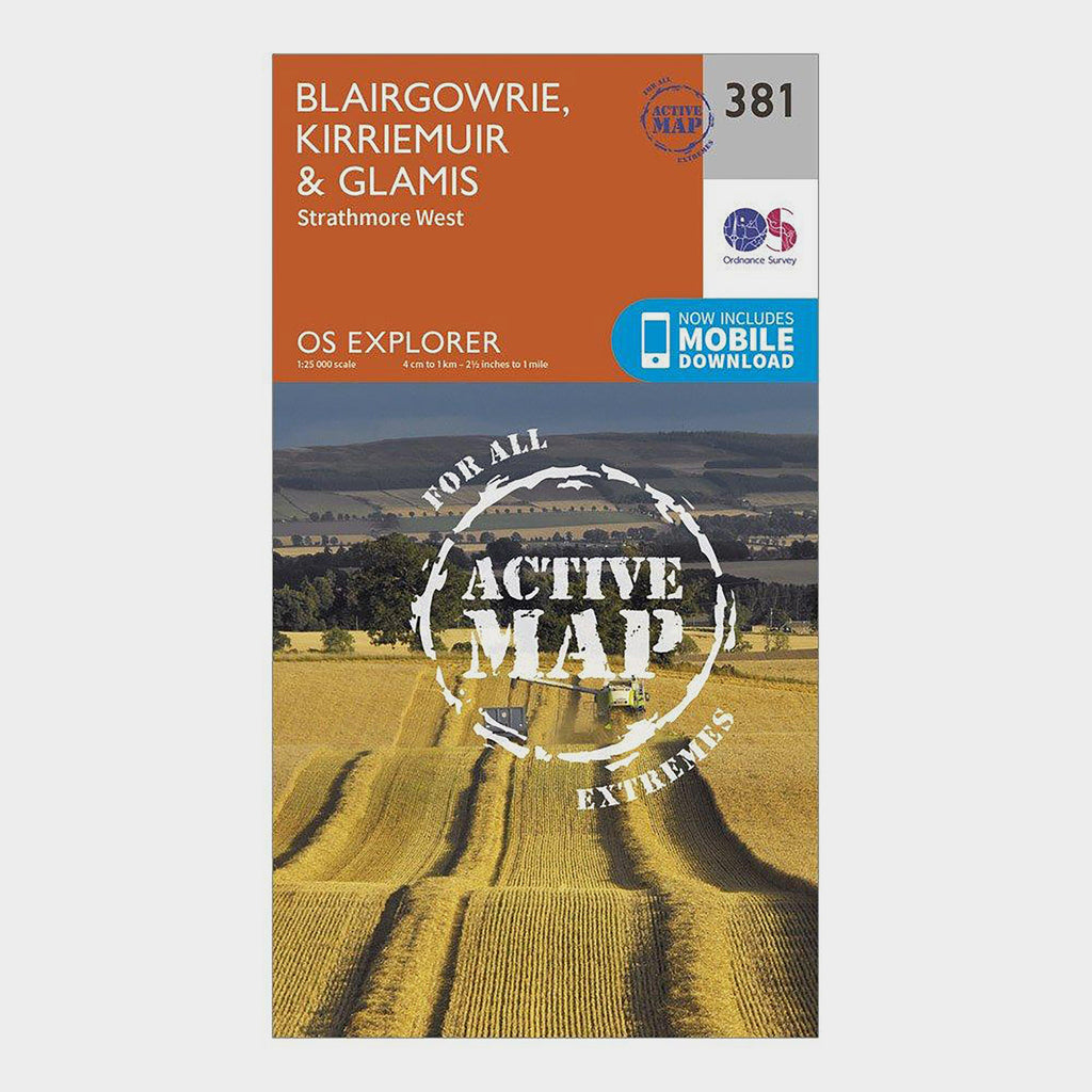 Explorer Active 381 Blairgowrie, Kirriemuir & Glamis Map With Digital Version