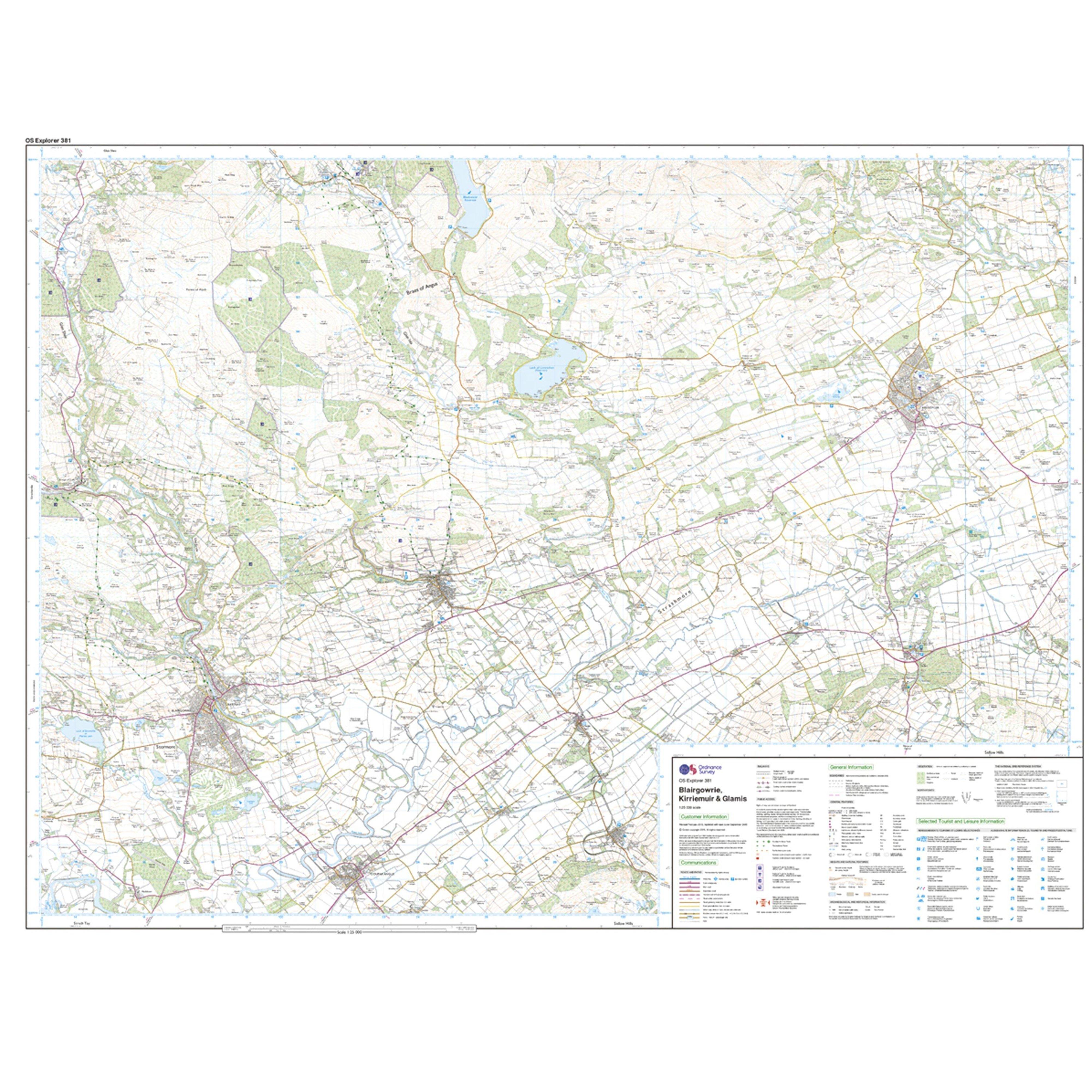 Explorer Active 381 Blairgowrie, Kirriemuir & Glamis Map With Digital Version