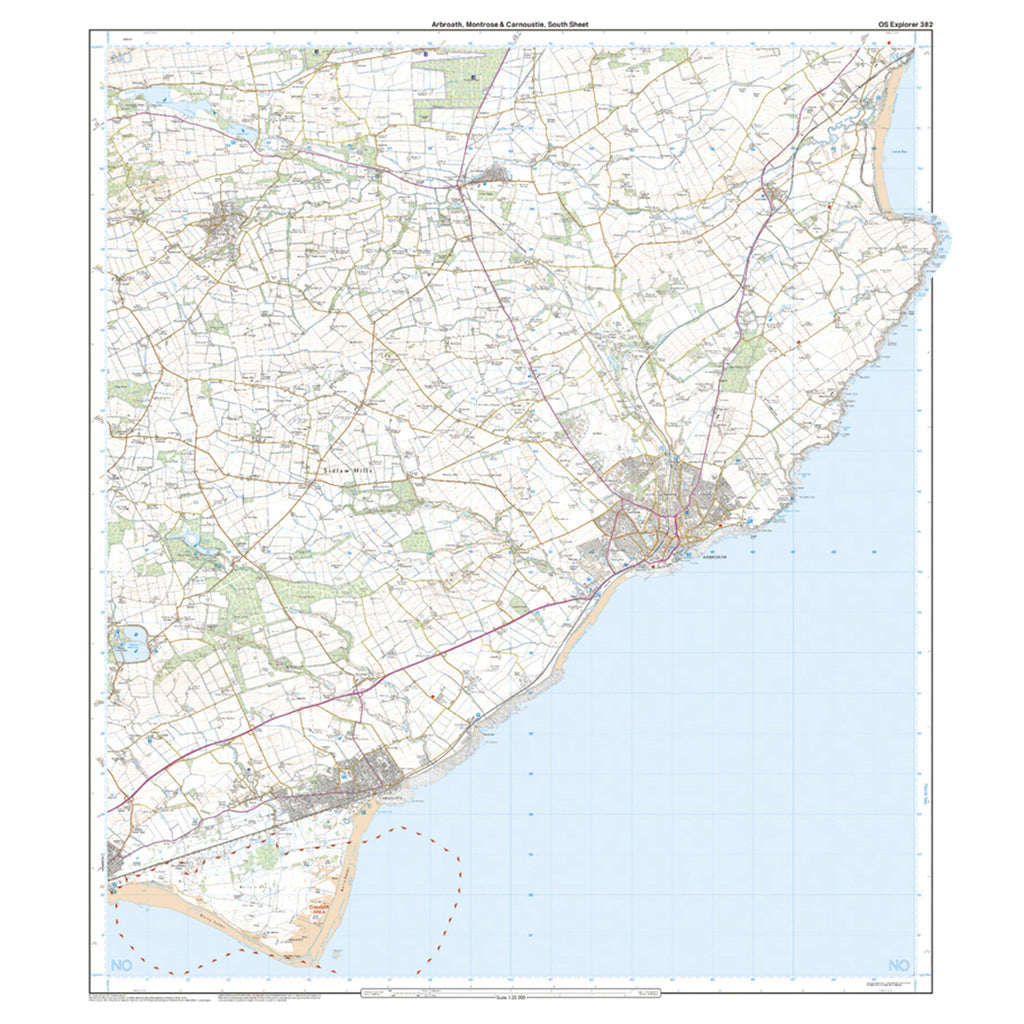 Explorer Active 382 Arbroath, Montrose & Carnoustie Map With Digital Version