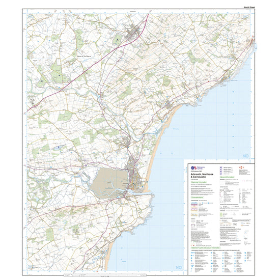Explorer 382 Arbroath, Montrose & Carnoustie Map With Digital Version