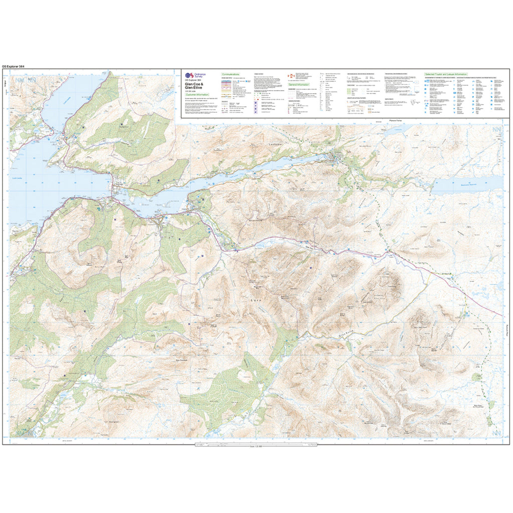 Explorer Active 384 Glen Coe & Glen Etive Map With Digital Version