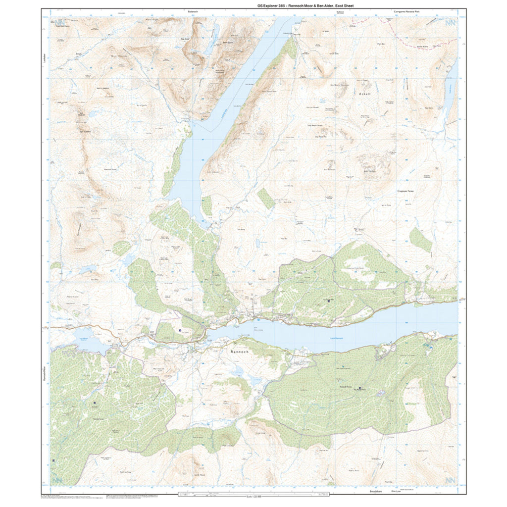 Explorer 385 Rannoch Moor & Ben Alder Map With Digital Version