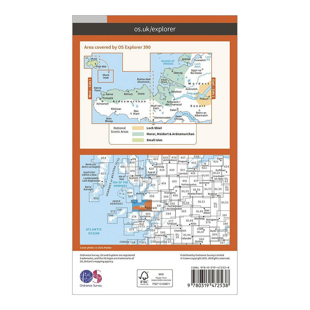 Explorer 390 Ardnamurchan Map With Digital Version