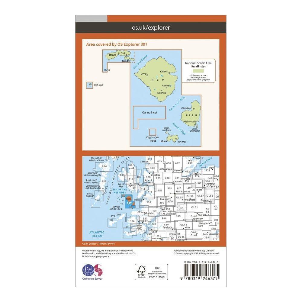 Explorer 397 Rum Eigg Muck Canna  Sanday Map With Digital Version
