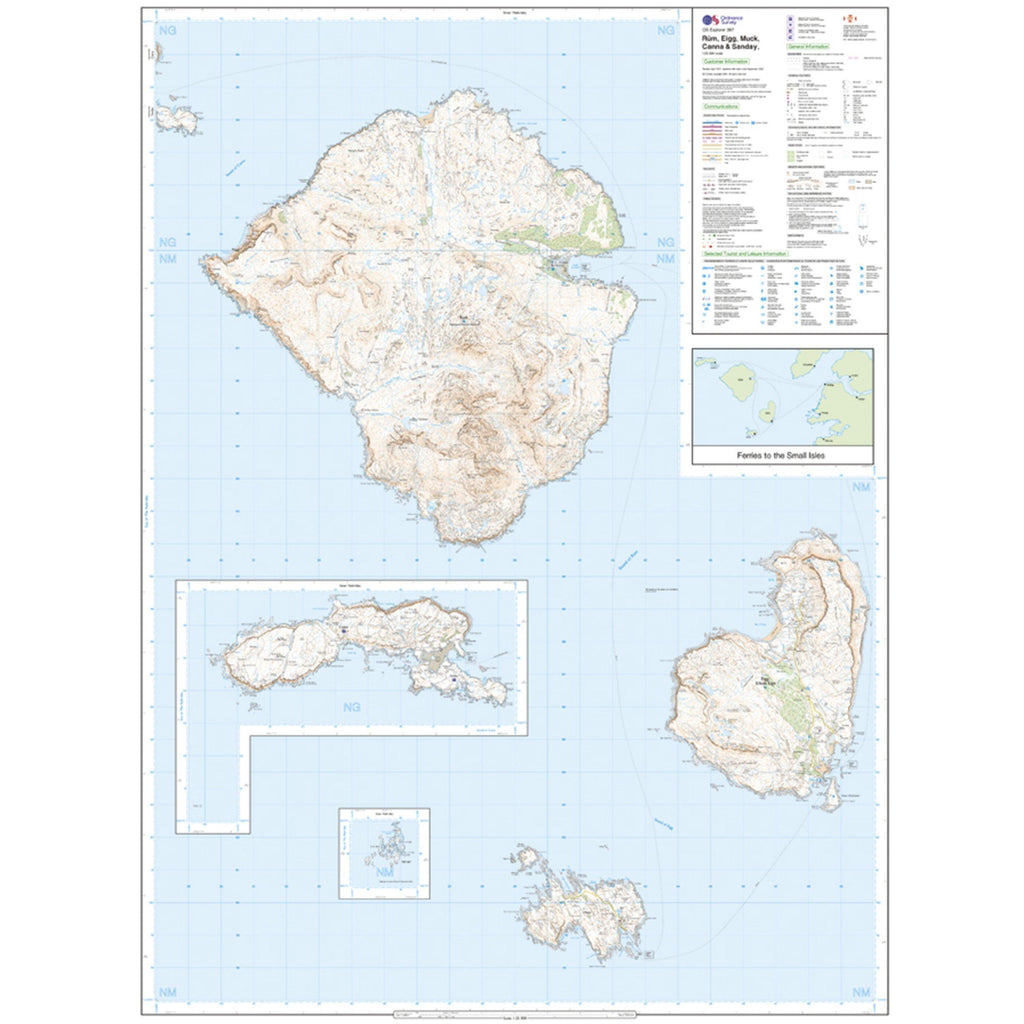 Explorer 397 Rum Eigg Muck Canna  Sanday Map With Digital Version