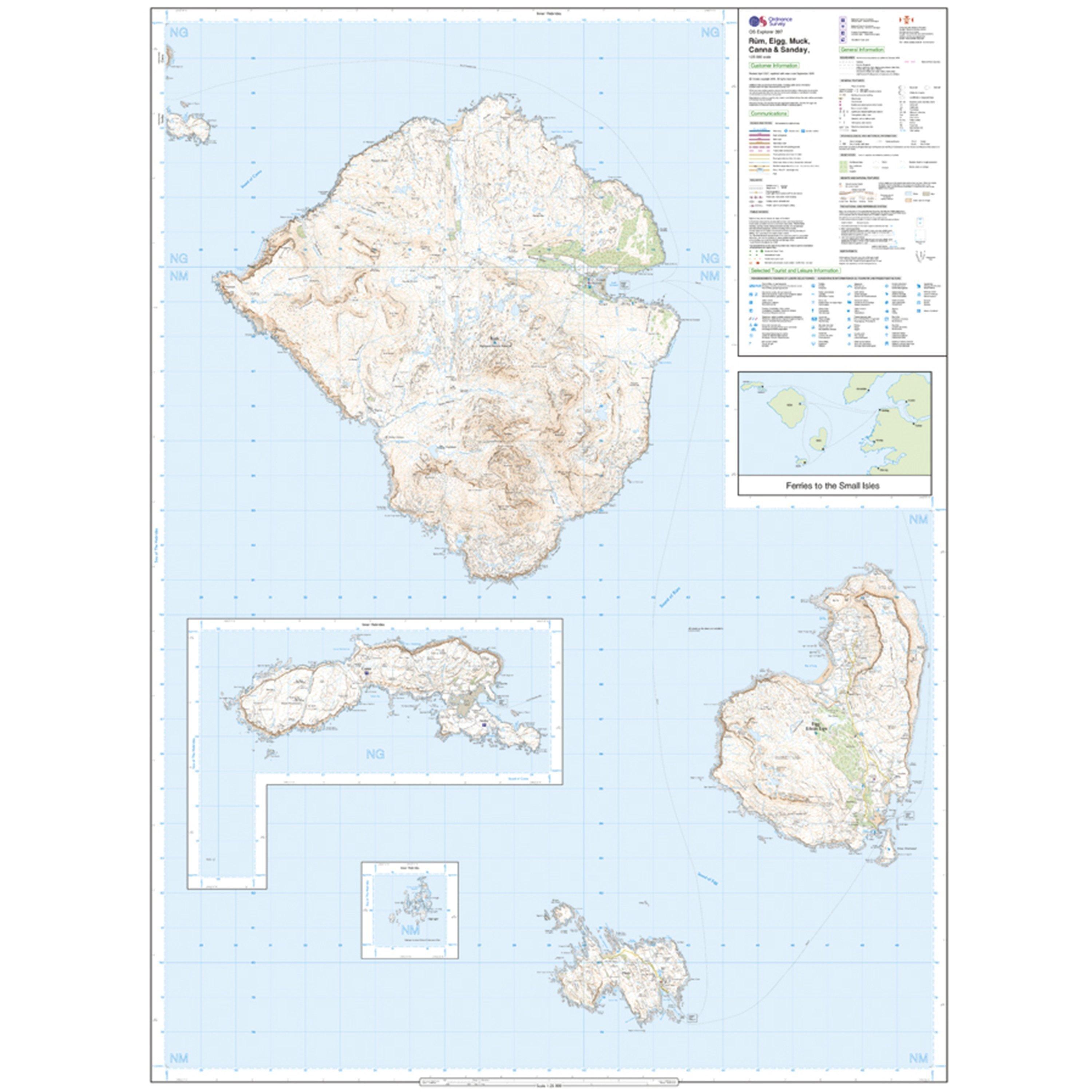 Explorer 397 Rum Eigg Muck Canna  Sanday Map With Digital Version