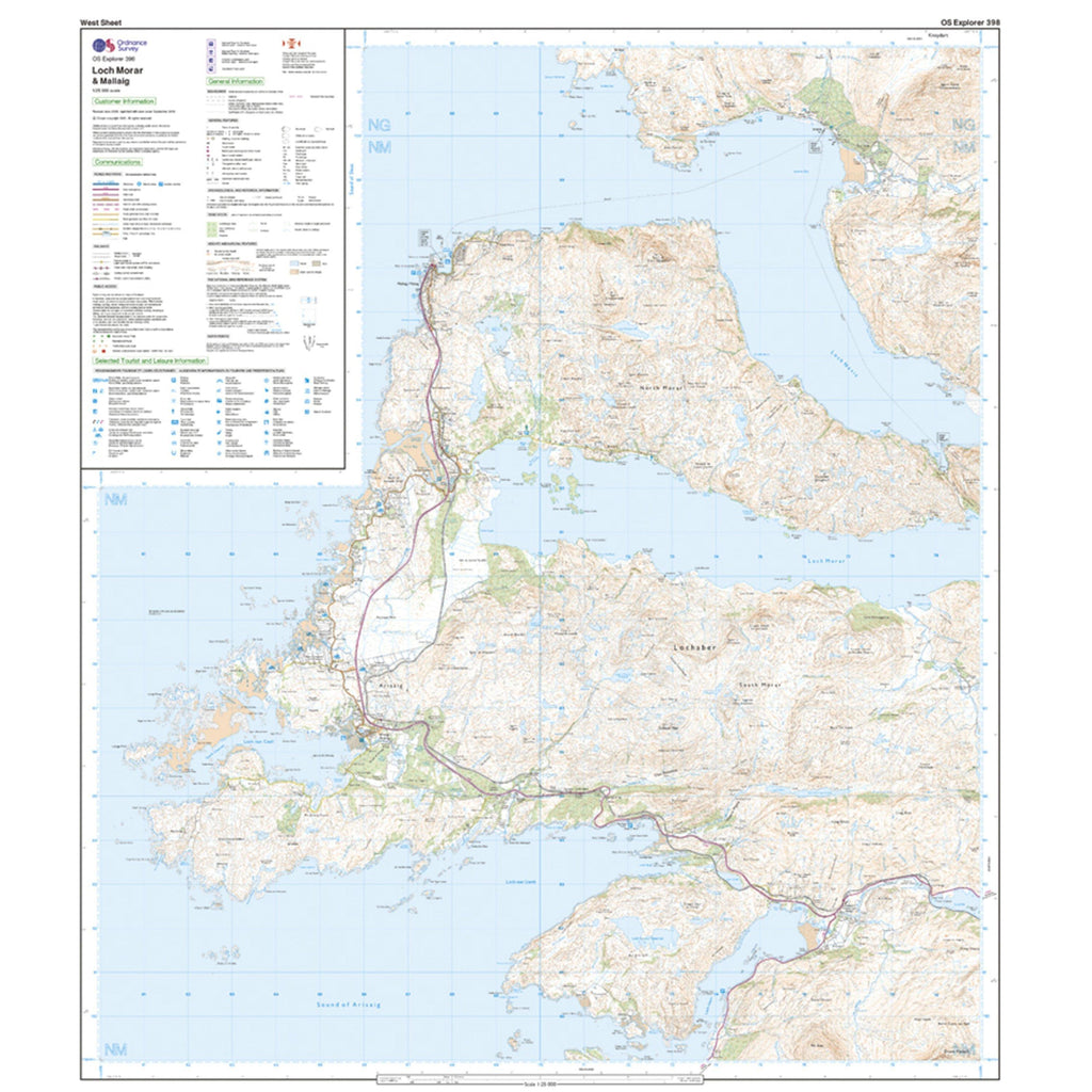 Explorer 398 Loch Morar & Mallaig Map With Digital Version