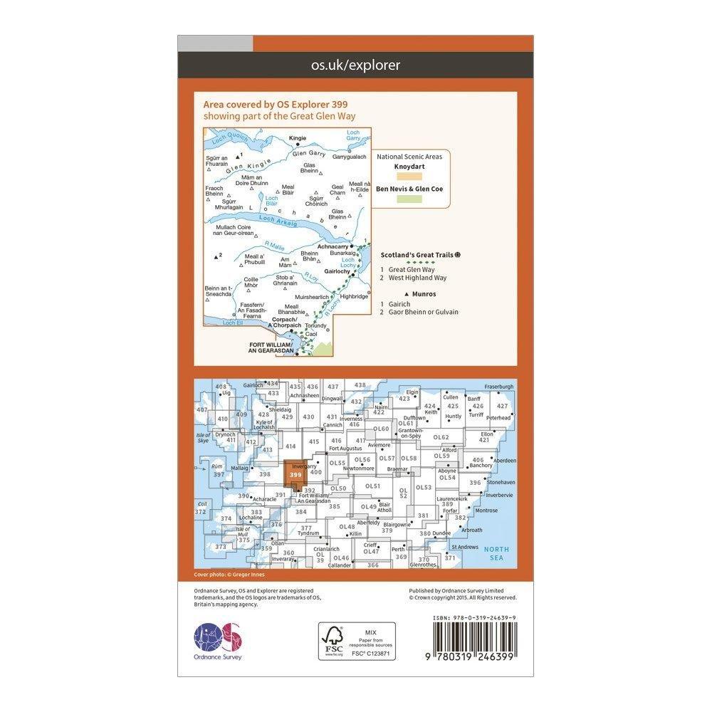 Explorer 399 Loch Arkaig Map With Digital Version