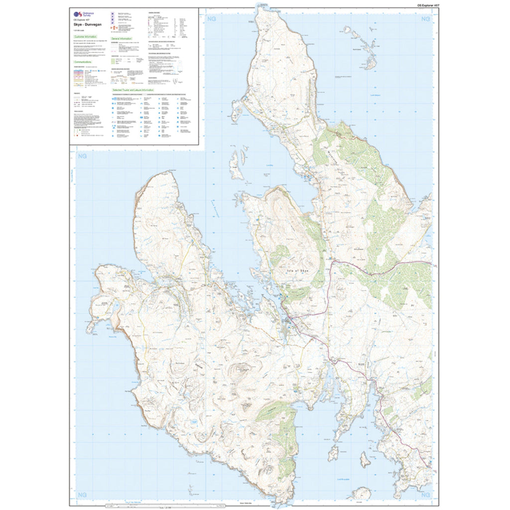 Explorer 407 Skye  Dunvegan Map With Digital Version
