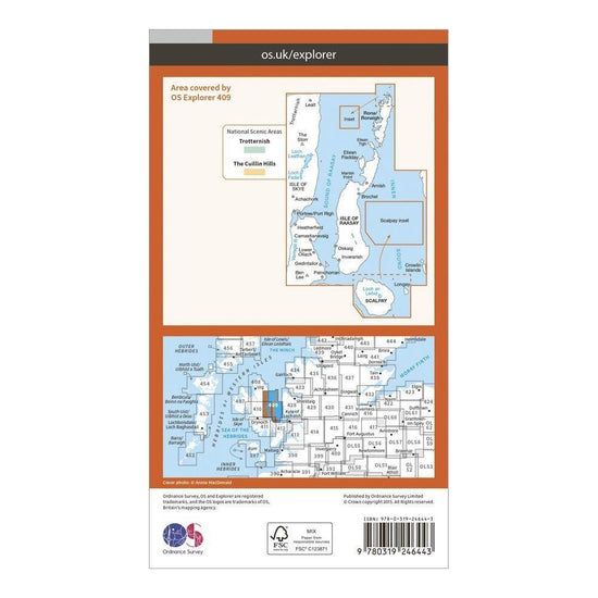 Explorer 409 Raasay Rona & Scalpa Map With Digital Version