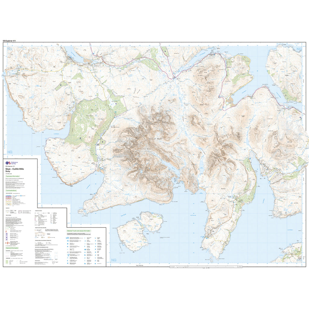 Explorer Active 411 Skye - Cuillin Hills Map With Digital Version