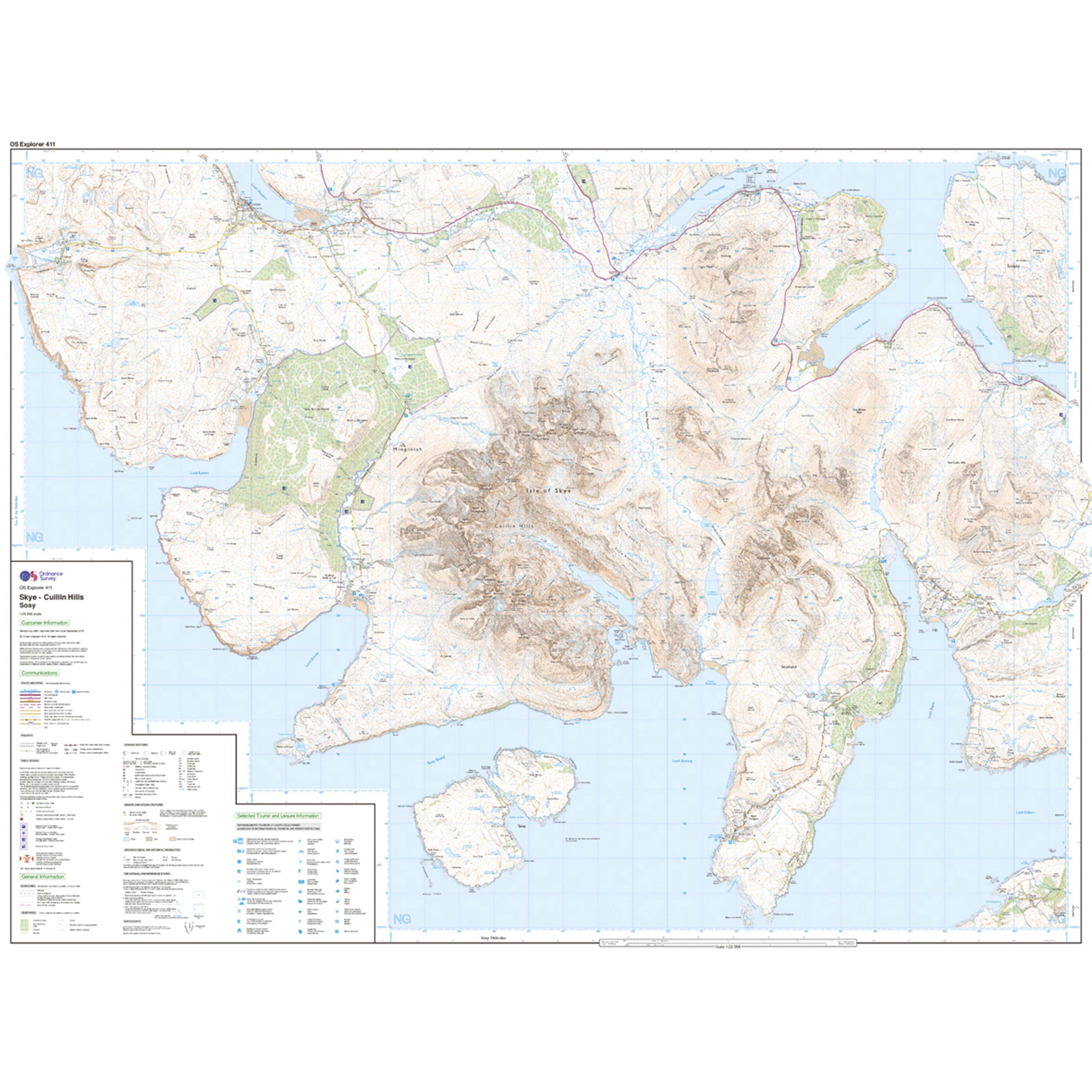 Explorer Active 411 Skye - Cuillin Hills Map With Digital Version