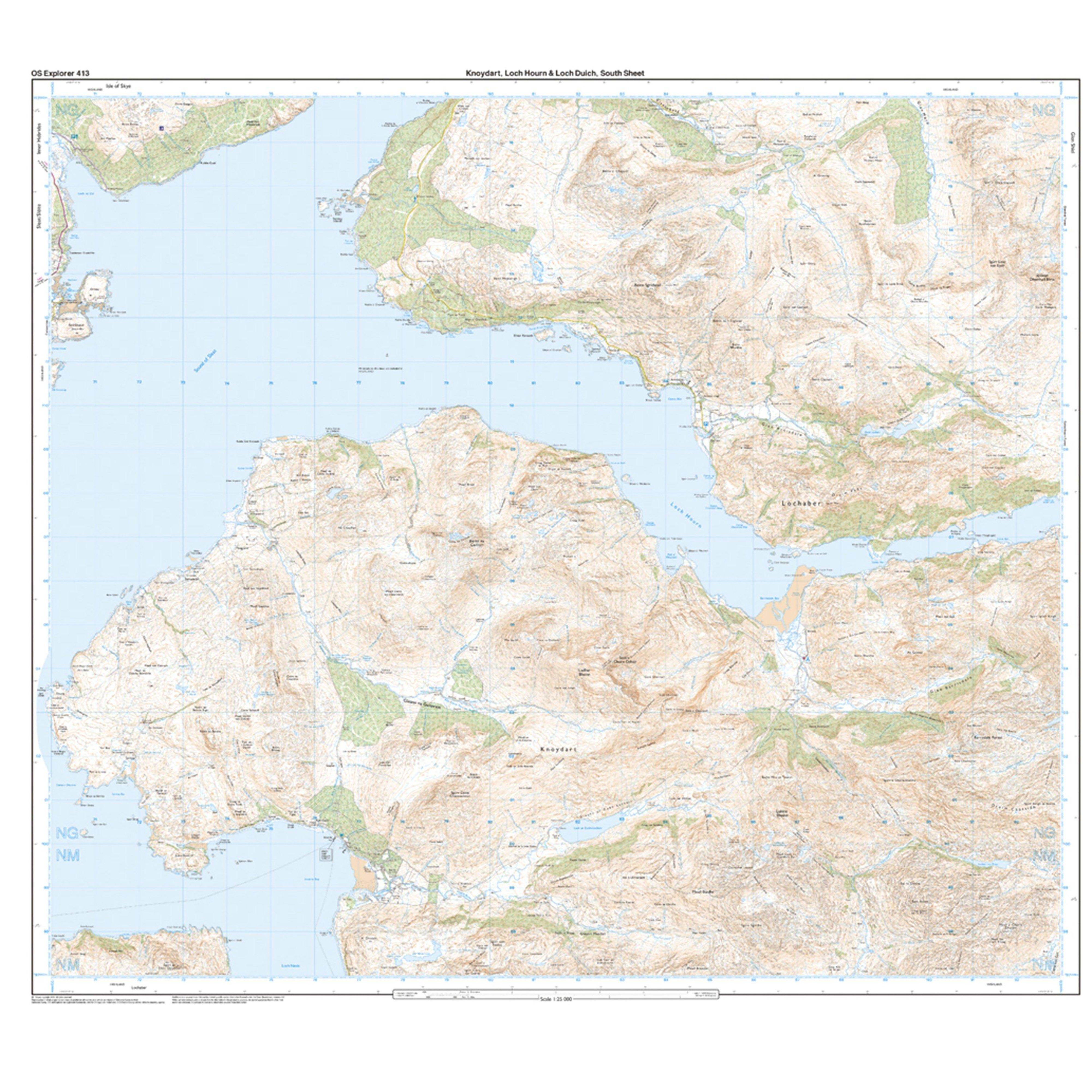 Explorer Active 413 Knoydart, Loch Hourn & Loch Duich Map With Digital Version