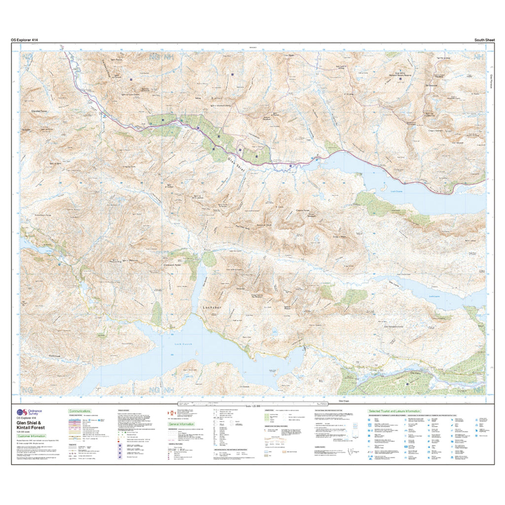 Explorer 414 Glan Shiel & Kintail Forest Map With Digital Version