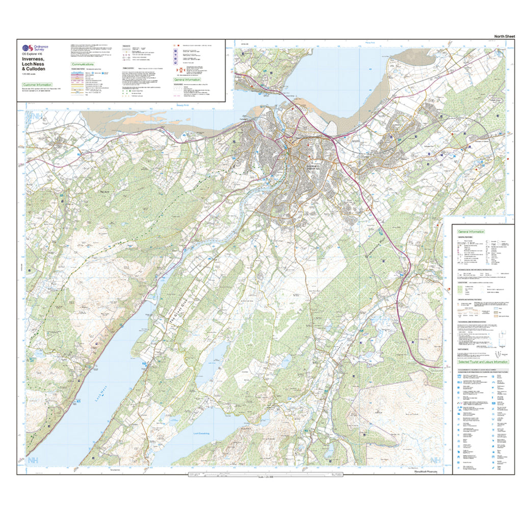 Explorer Active 416 Inverness, Loch Ness & Culloden Map With Digital Version