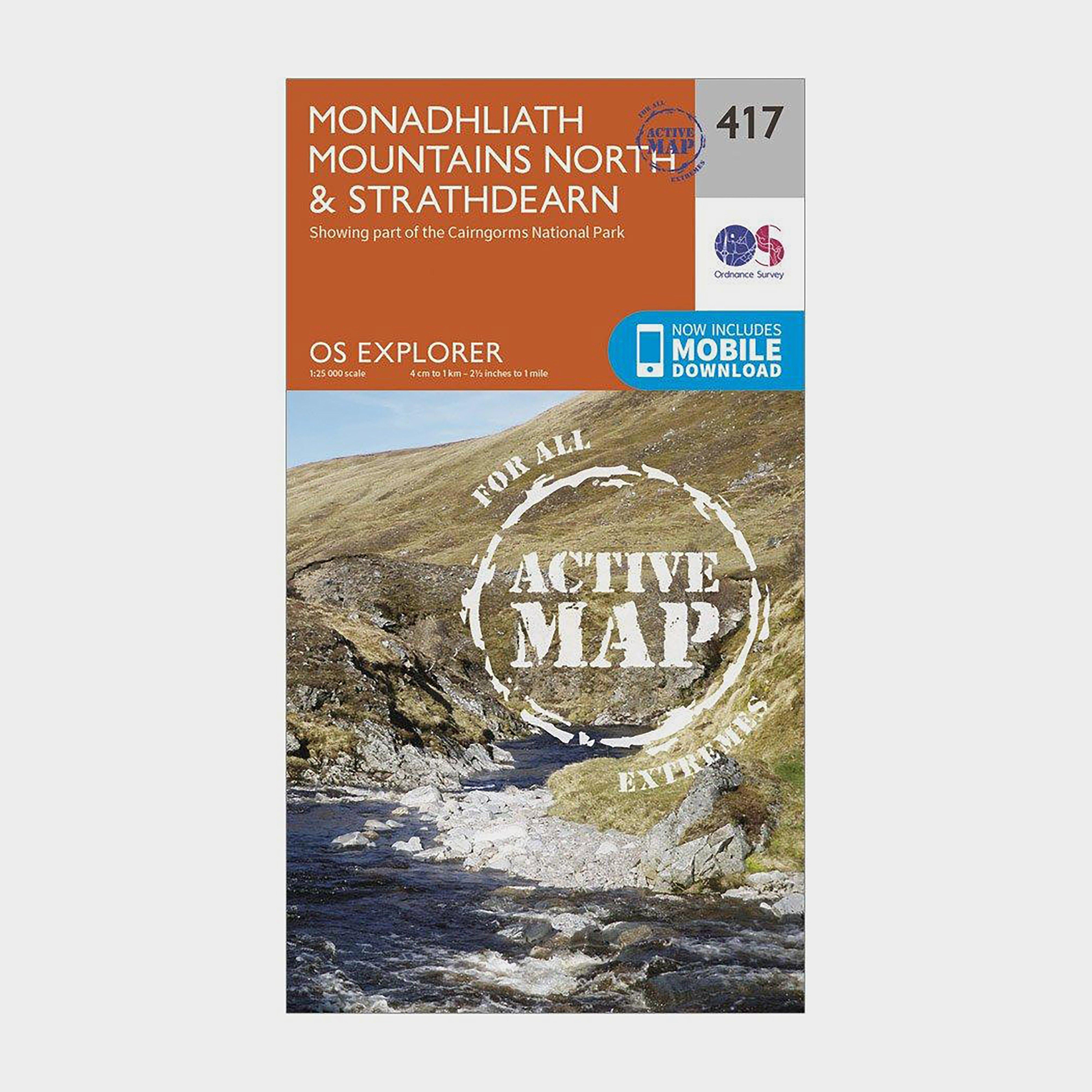 Explorer Active 417 Monadhliath Mountains North & Strathdearn Map With Digital Version