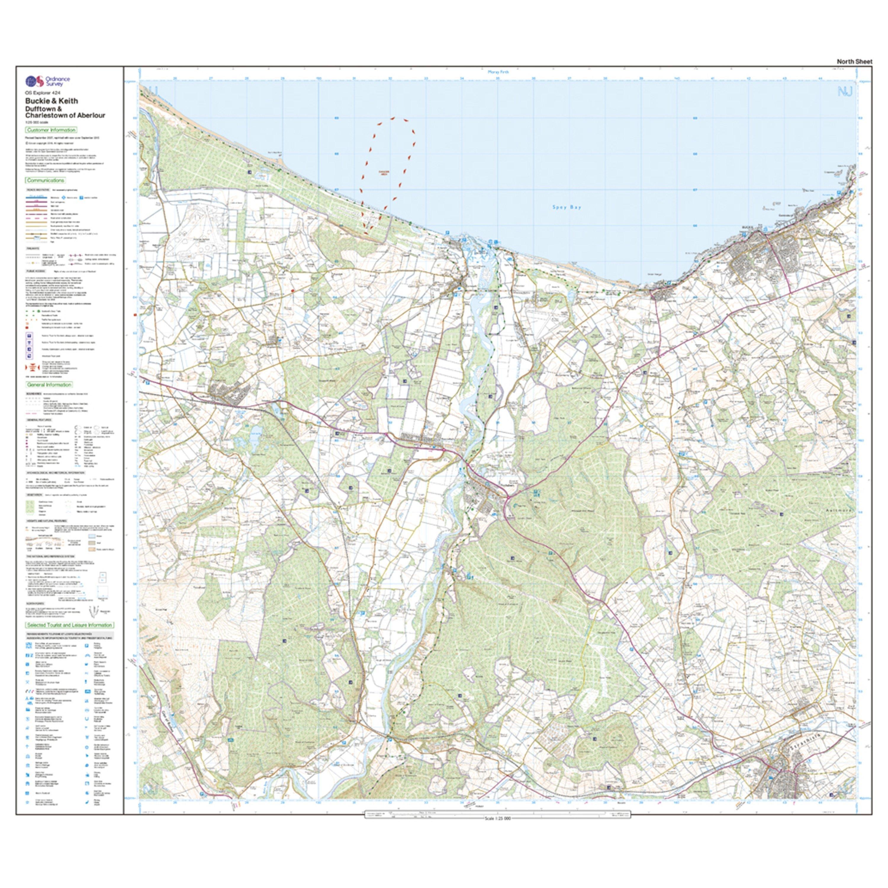 Explorer Active 424 Buckie & Keith Map With Digital Version