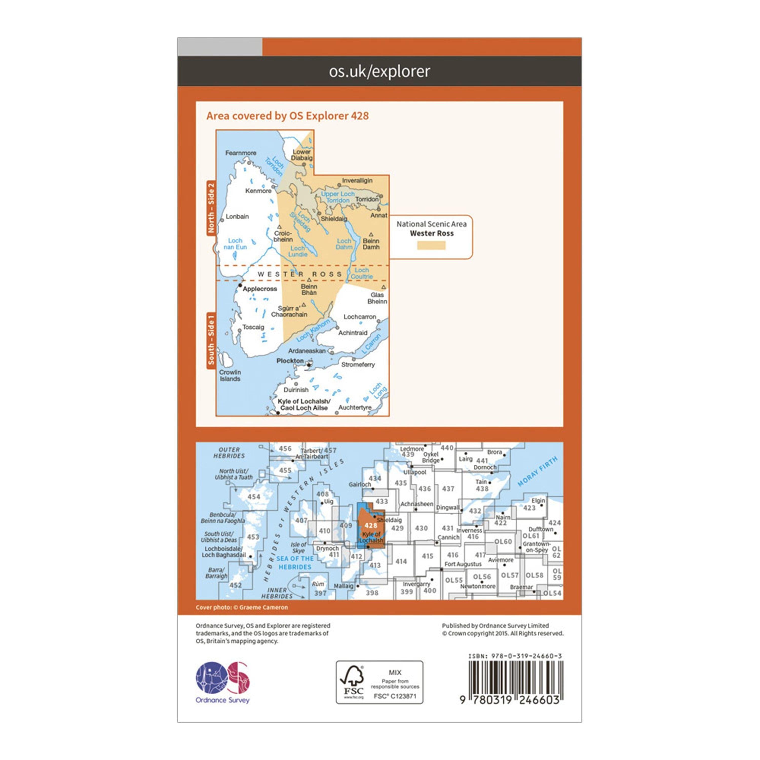 Explorer 428 Kyle of Lochalsh Plockton  Applecross Map With Digital Version