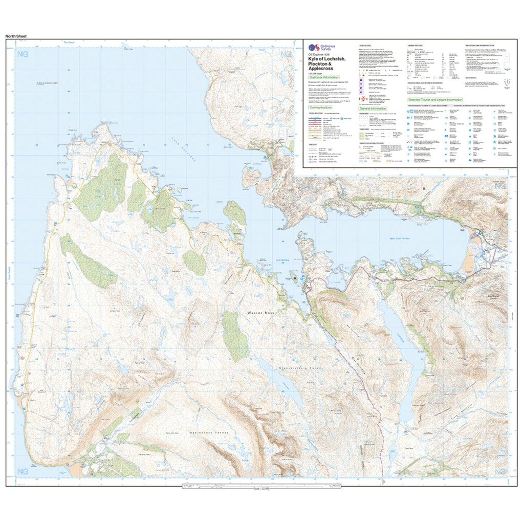 Explorer 428 Kyle of Lochalsh Plockton  Applecross Map With Digital Version
