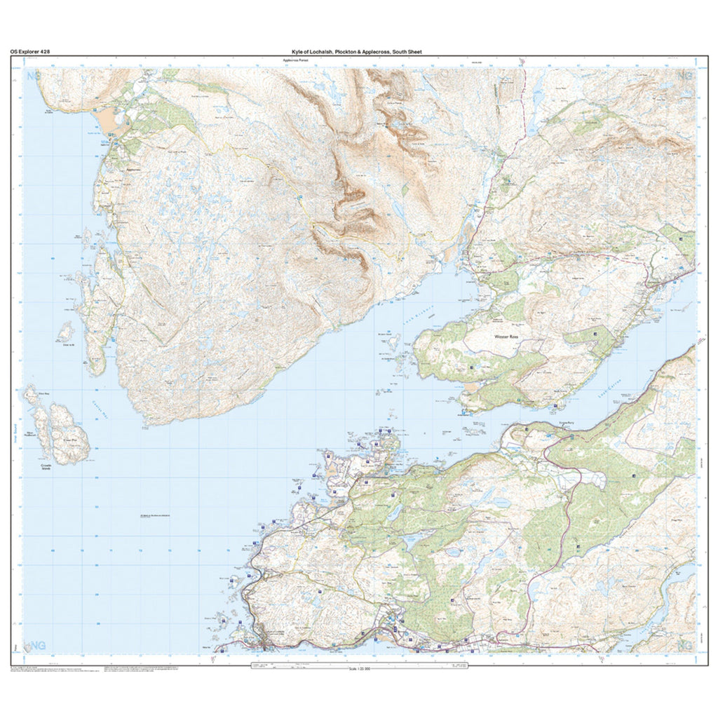 Explorer 428 Kyle of Lochalsh Plockton  Applecross Map With Digital Version