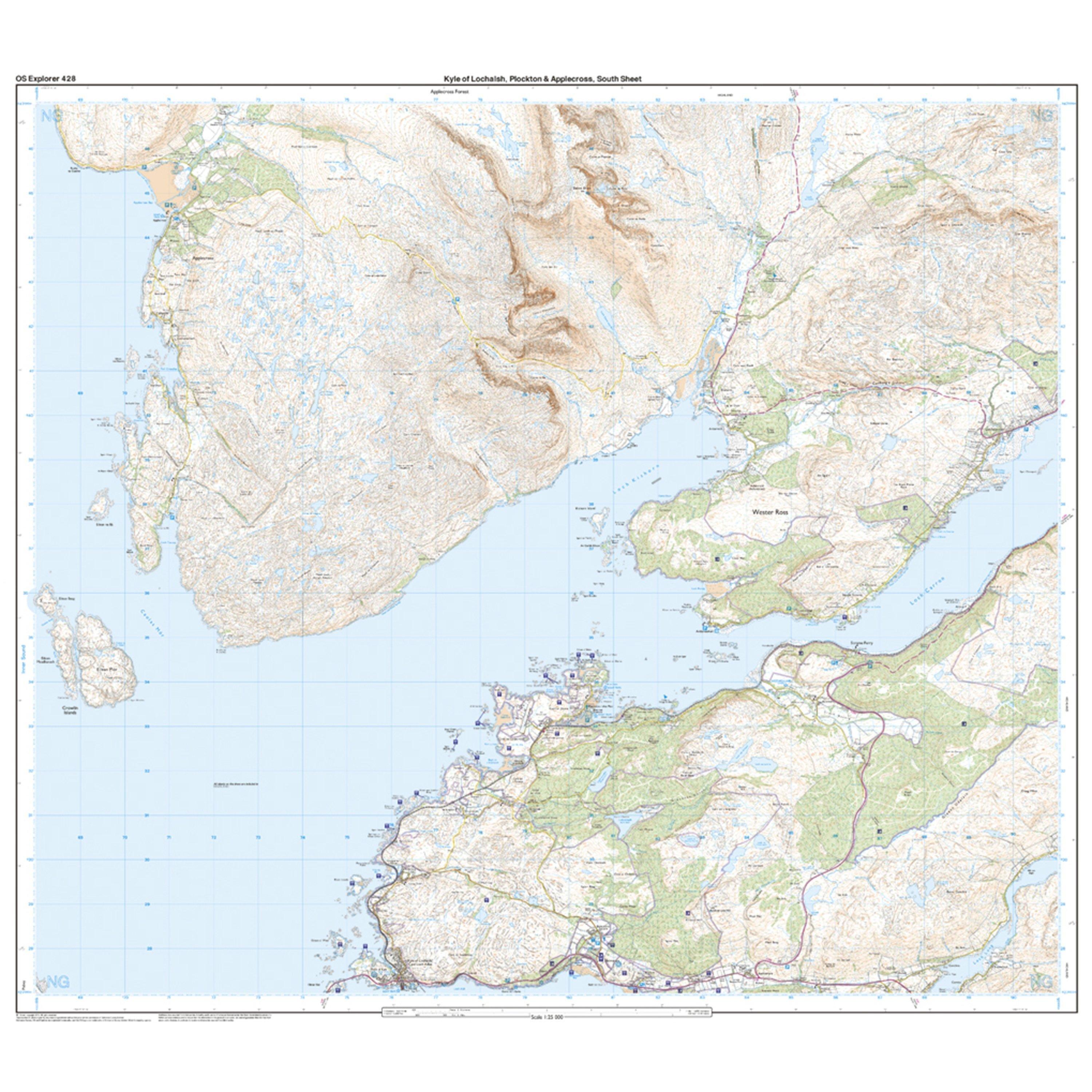 Explorer 428 Kyle of Lochalsh Plockton  Applecross Map With Digital Version