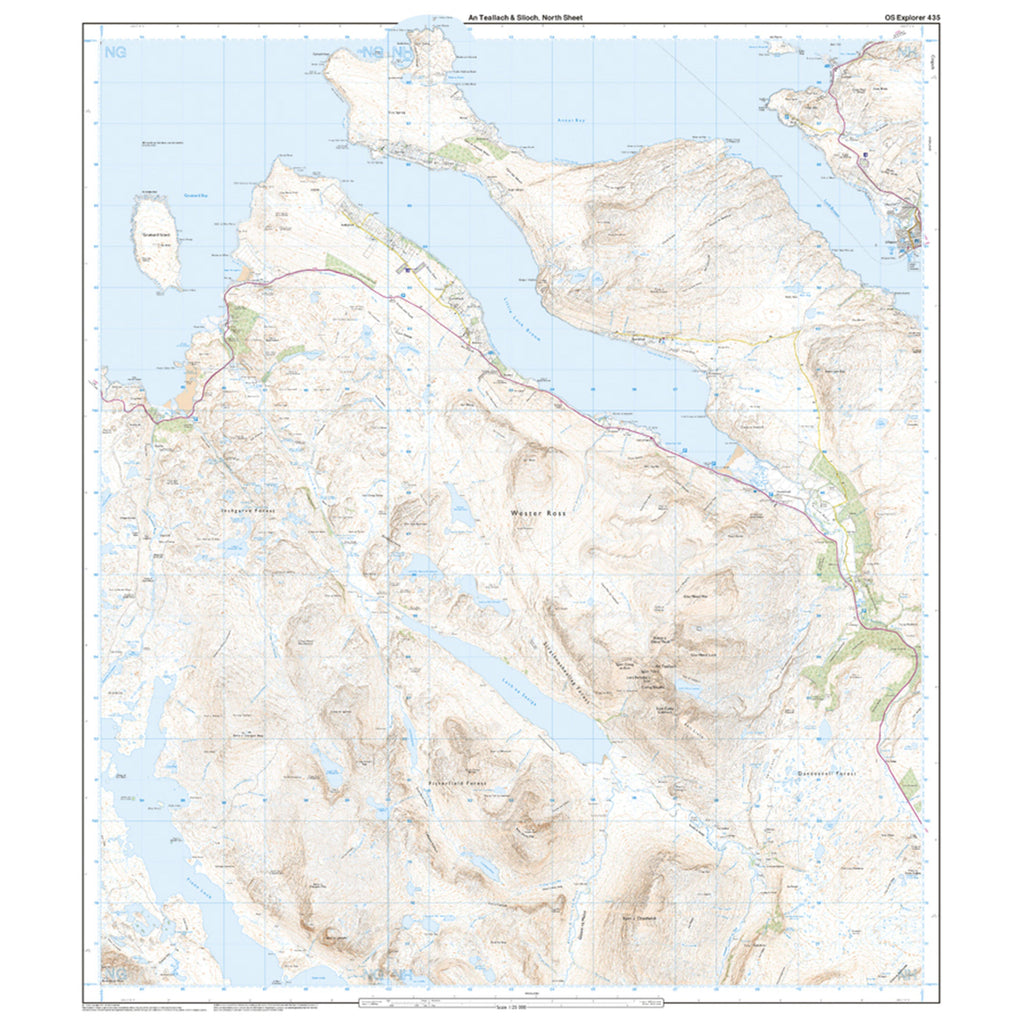 Explorer Active 435 An Teallach & Slioch Map With Digital Version