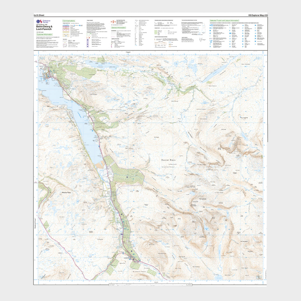 Explorer Active 436 Beinn Dearg & Loch Fannich Map With Digital Version