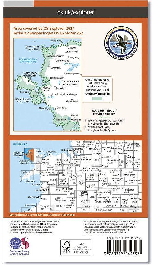 Explorer 262 Anglesey West Map With Digital Version