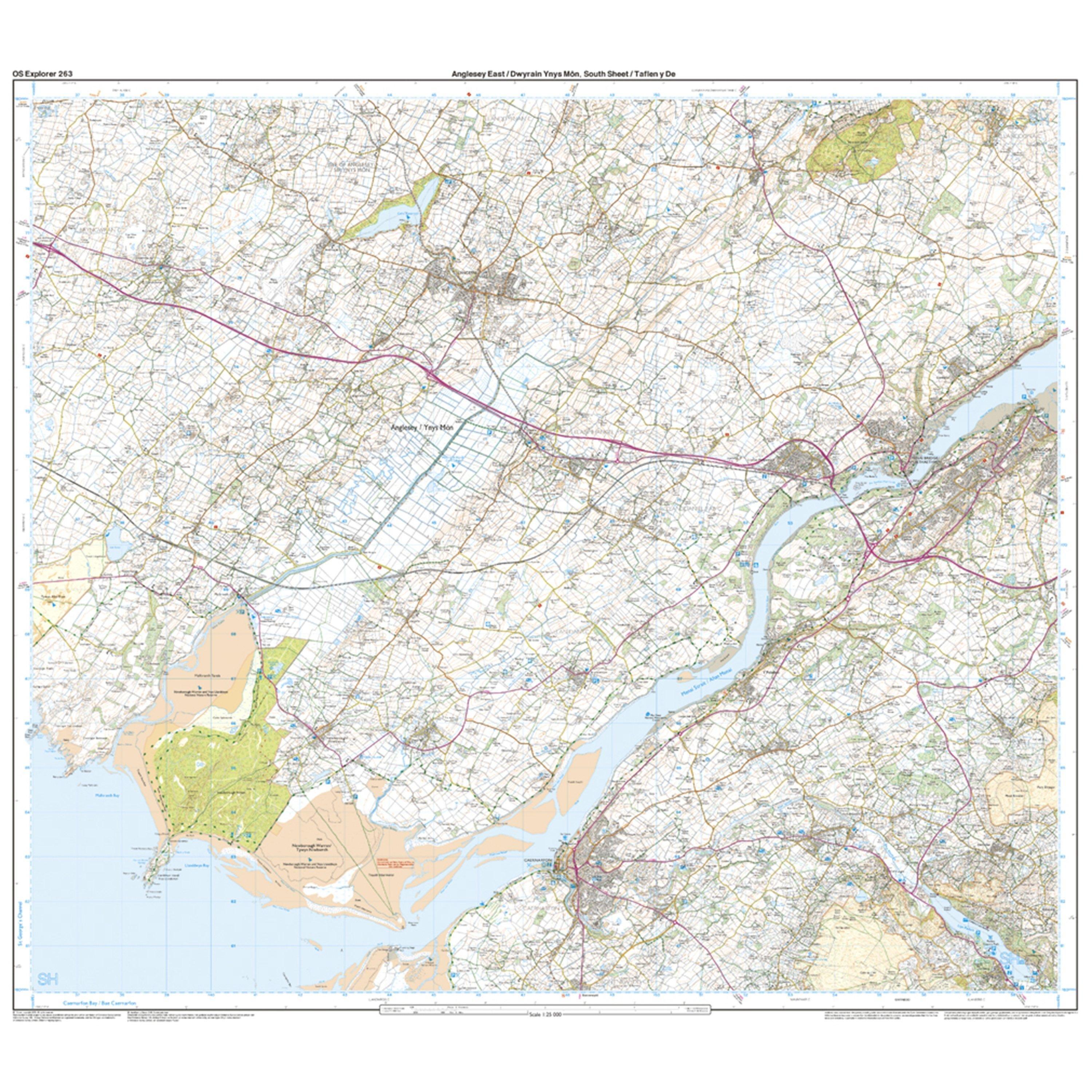Explorer 263 Anglesey East Map With Digital Version