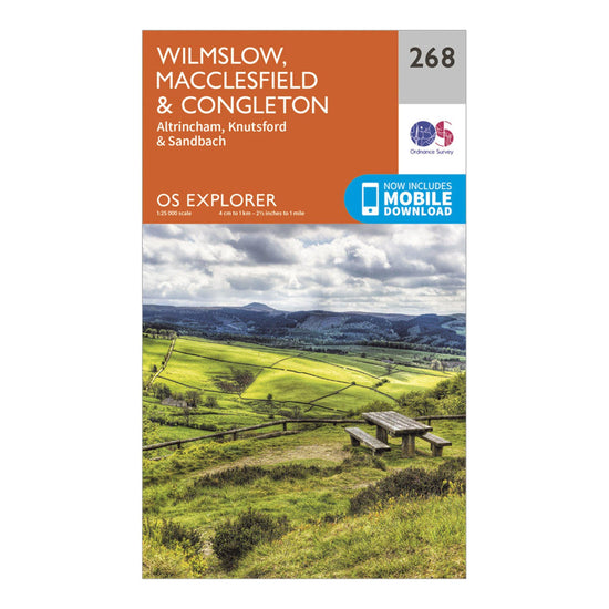 Explorer 268 Wilmslow, Macclesfield & Congleton Map With Digital Version
