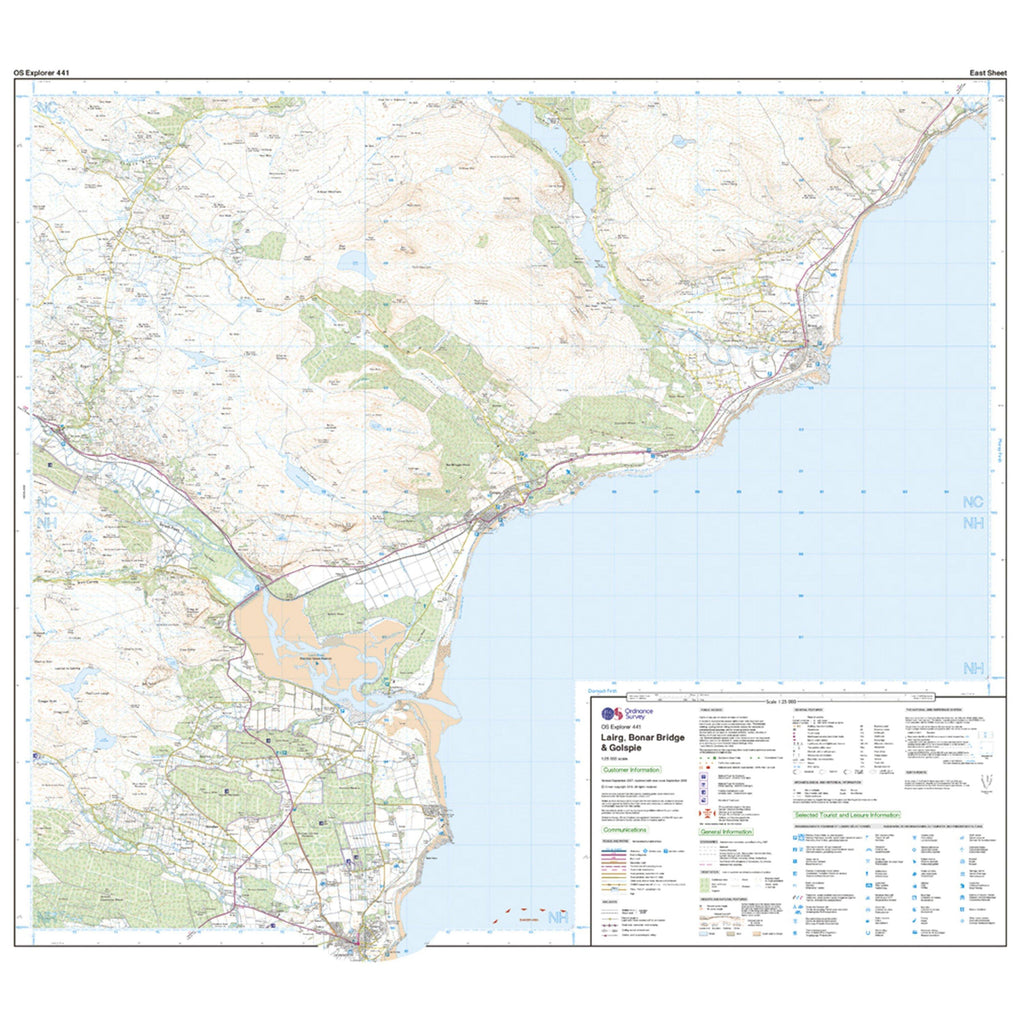 Explorer Active 441 Lairg, Bonar Bridge & Golspie Map With Digital Version