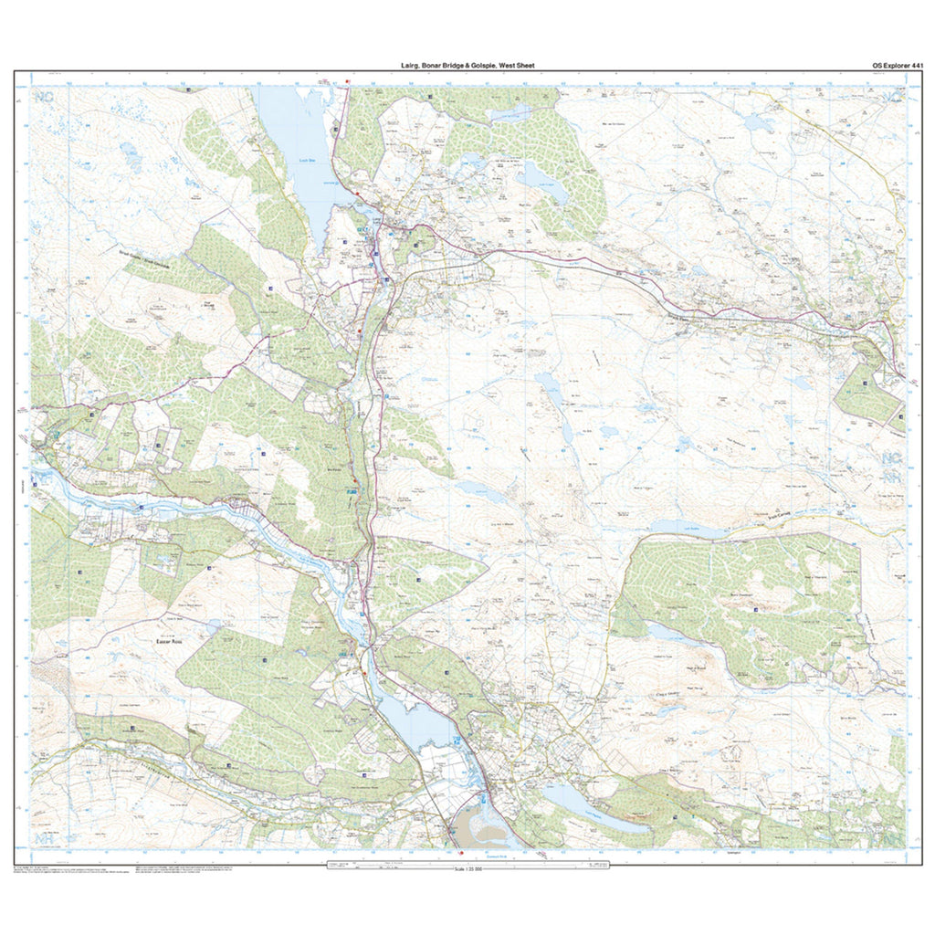Explorer Active 441 Lairg, Bonar Bridge & Golspie Map With Digital Version