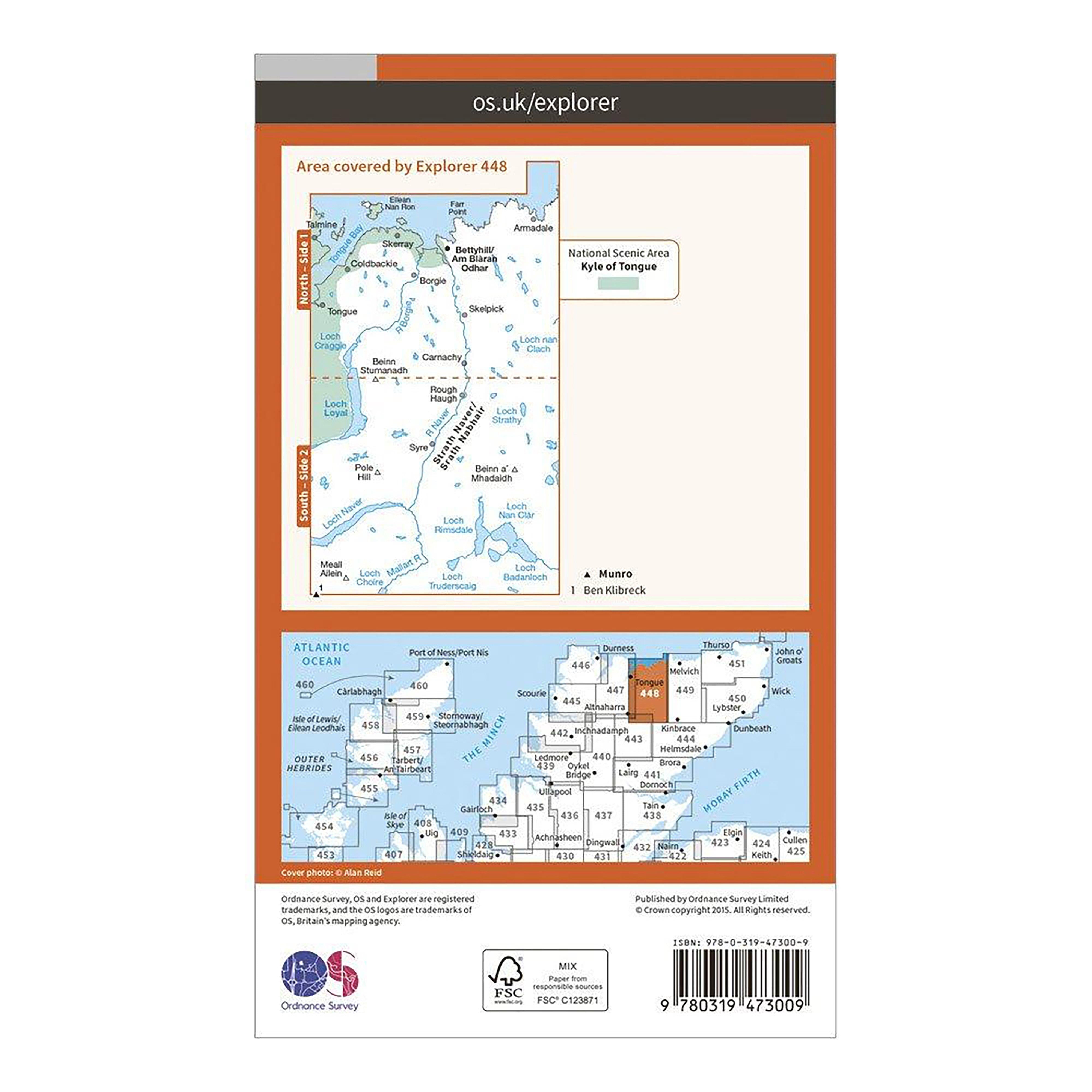 Explorer Active 448 Strath Naver & Loch Loyal Map With Digital Version