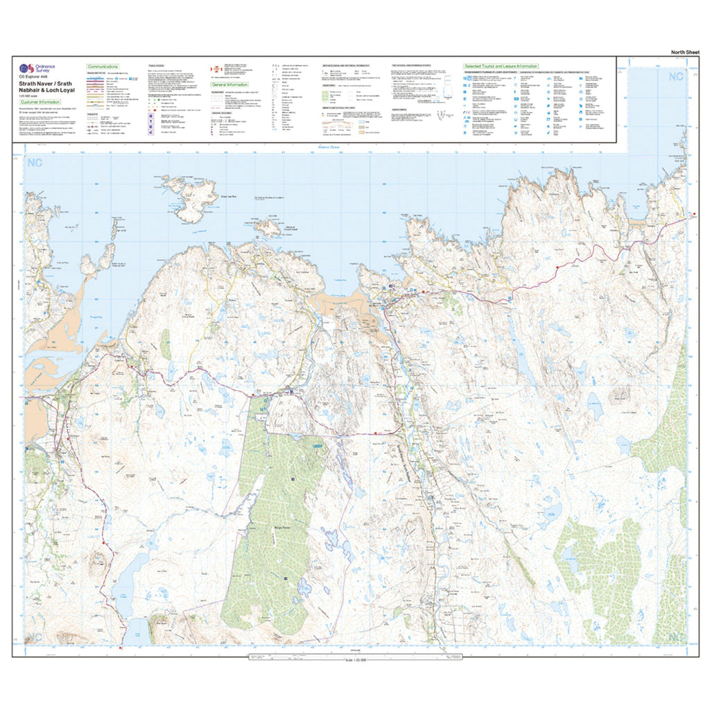 Explorer Active 448 Strath Naver & Loch Loyal Map With Digital Version