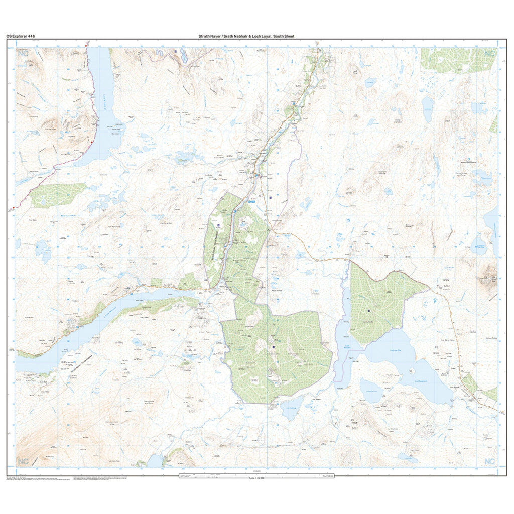 Explorer Active 448 Strath Naver & Loch Loyal Map With Digital Version
