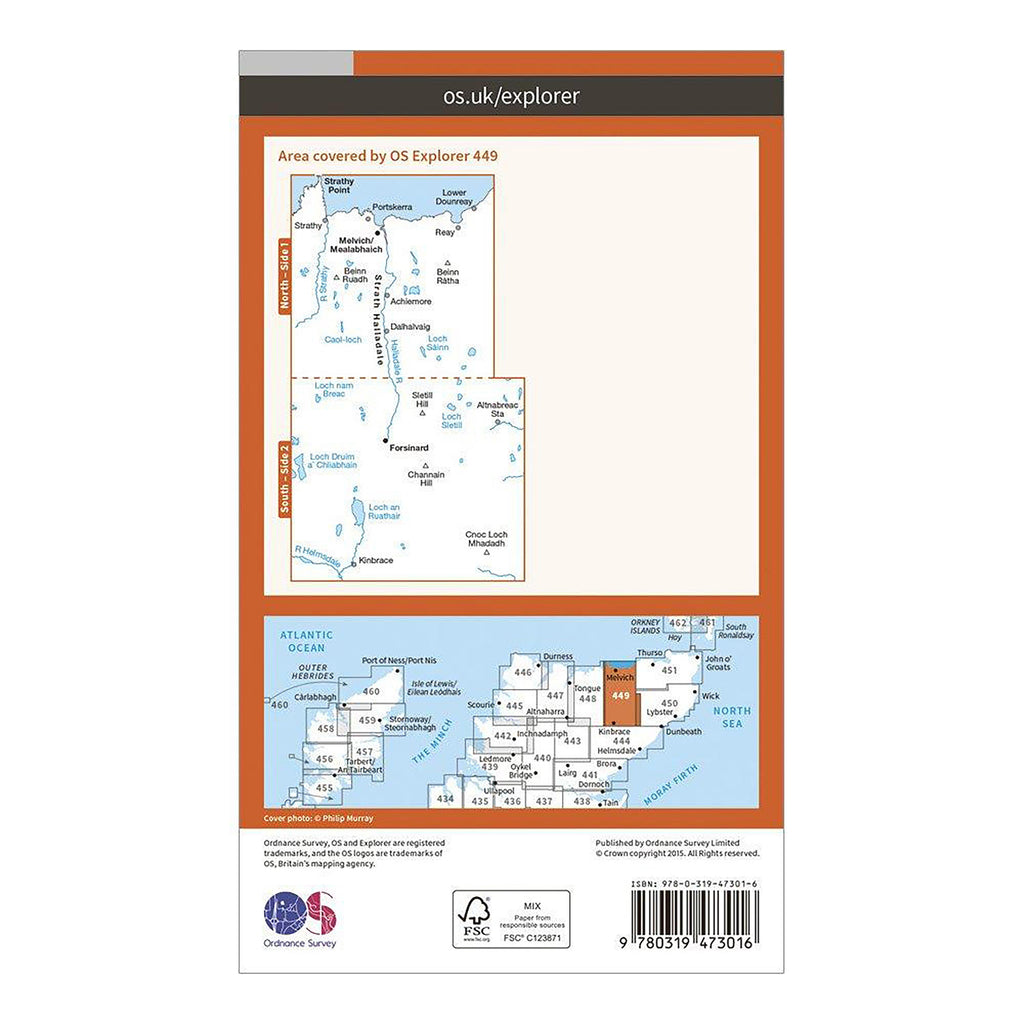 Explorer Active 449 Strath Halladale & Strathy Point Map With Digital