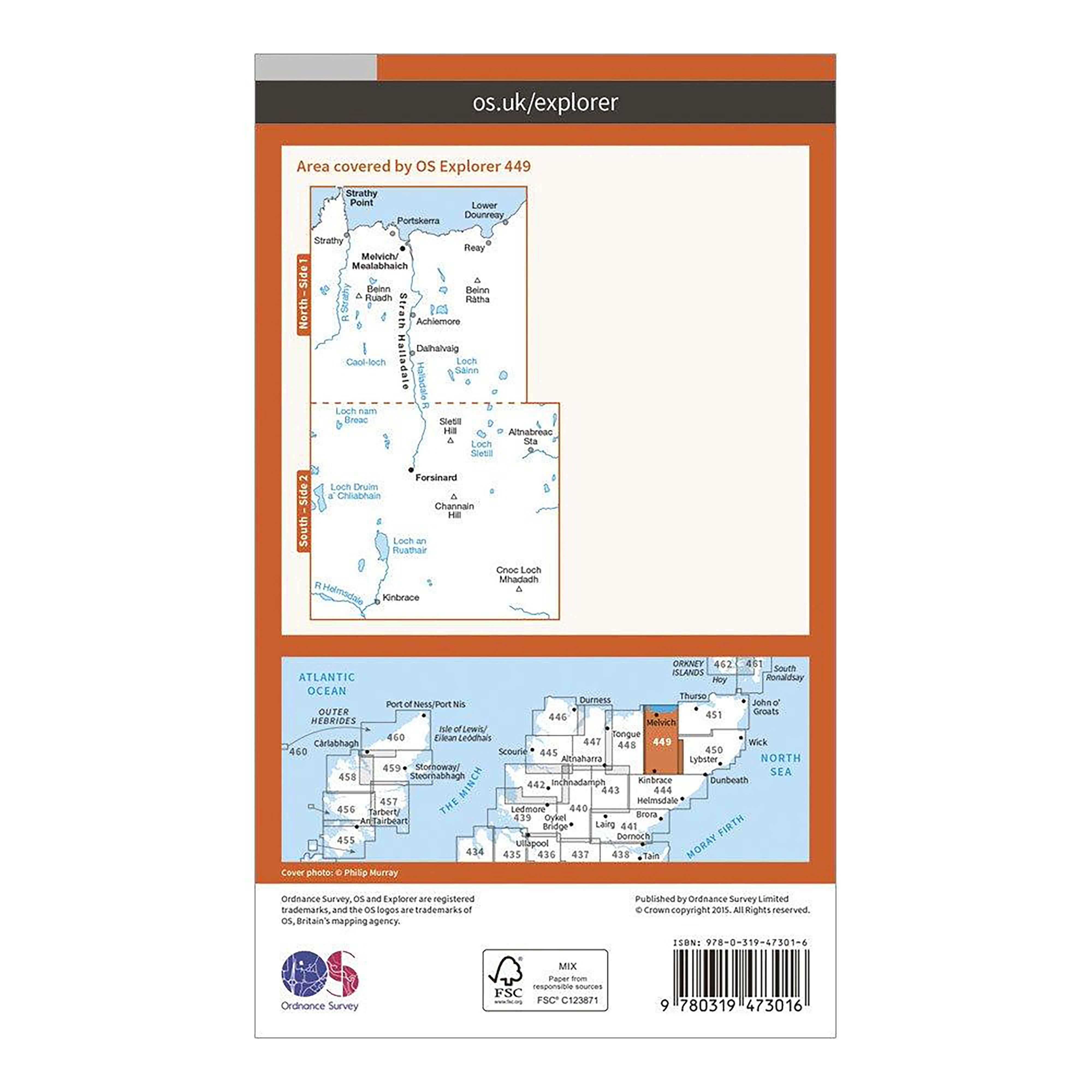 Explorer Active 449 Strath Halladale & Strathy Point Map With Digital