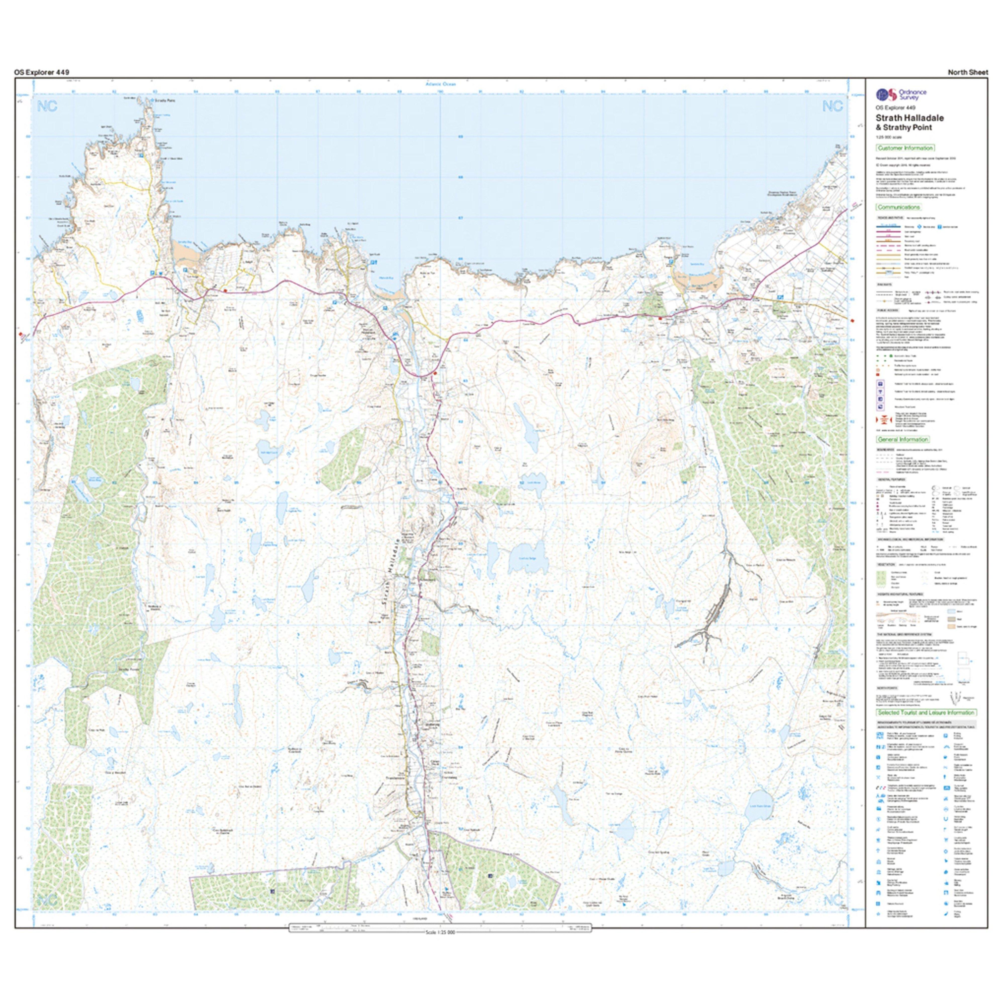 Explorer Active 449 Strath Halladale & Strathy Point Map With Digital
