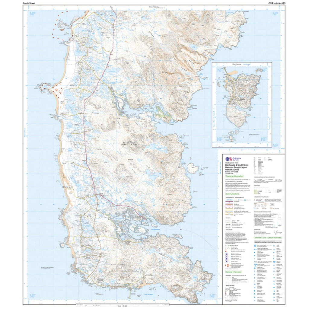 Explorer Active 453 Benbecula & South Uist Map With Digital Version