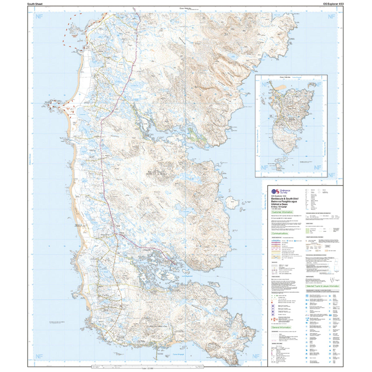 Explorer Active 453 Benbecula & South Uist Map With Digital Version