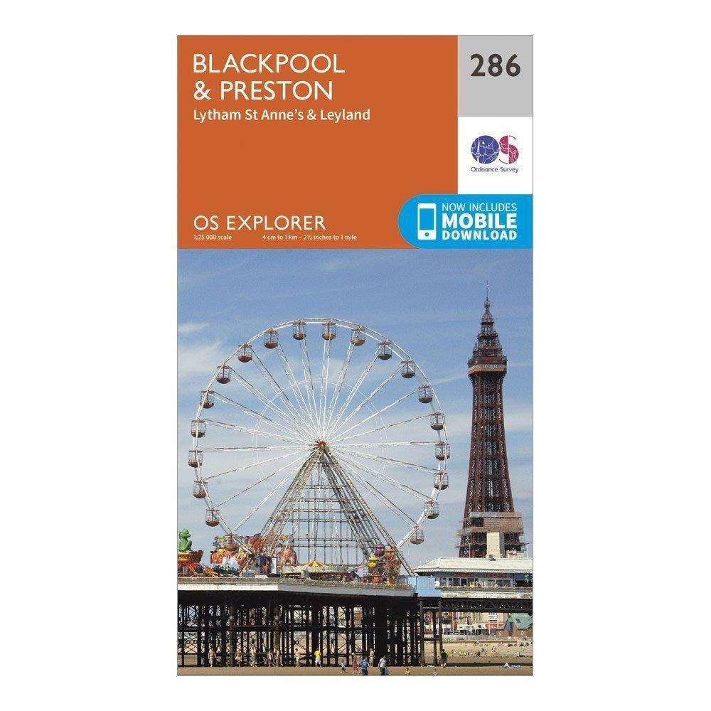 Explorer 286 Blackpool  Preston Map With Digital Version