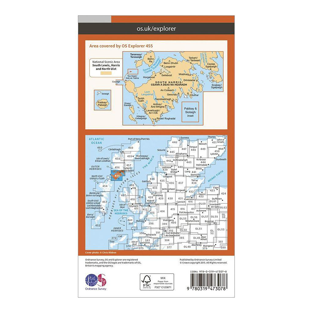 Explorer 455 South Harris Map With Digital Version