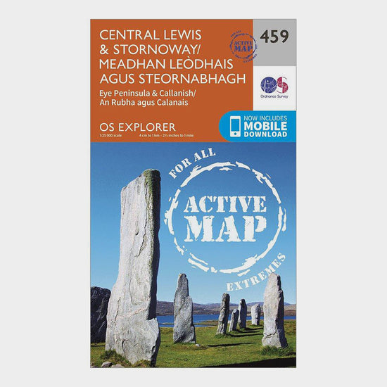 Explorer Active 459 Central Lewis & Stornaway Map With Digital Version
