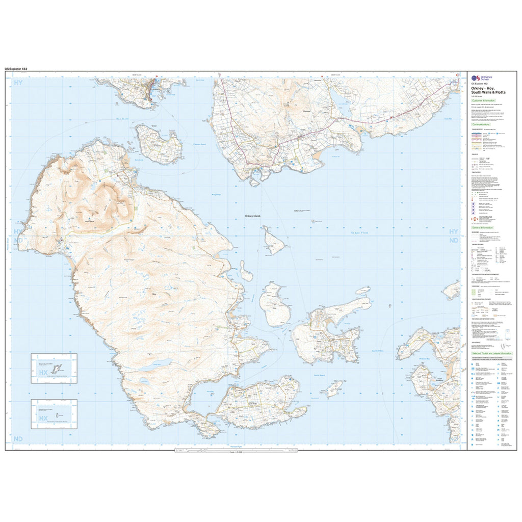 Explorer Active 462 Orkney - Hoy, South Walls & Flotta Map With Digital Version